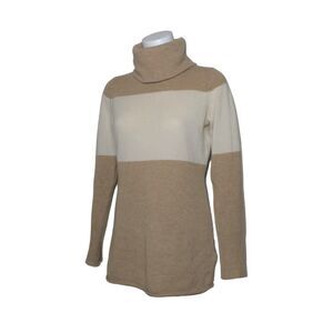 Athleta Chalet Sz S Cashmere Turtleneck Sweater Earth Tones  Long Sleeve EUC